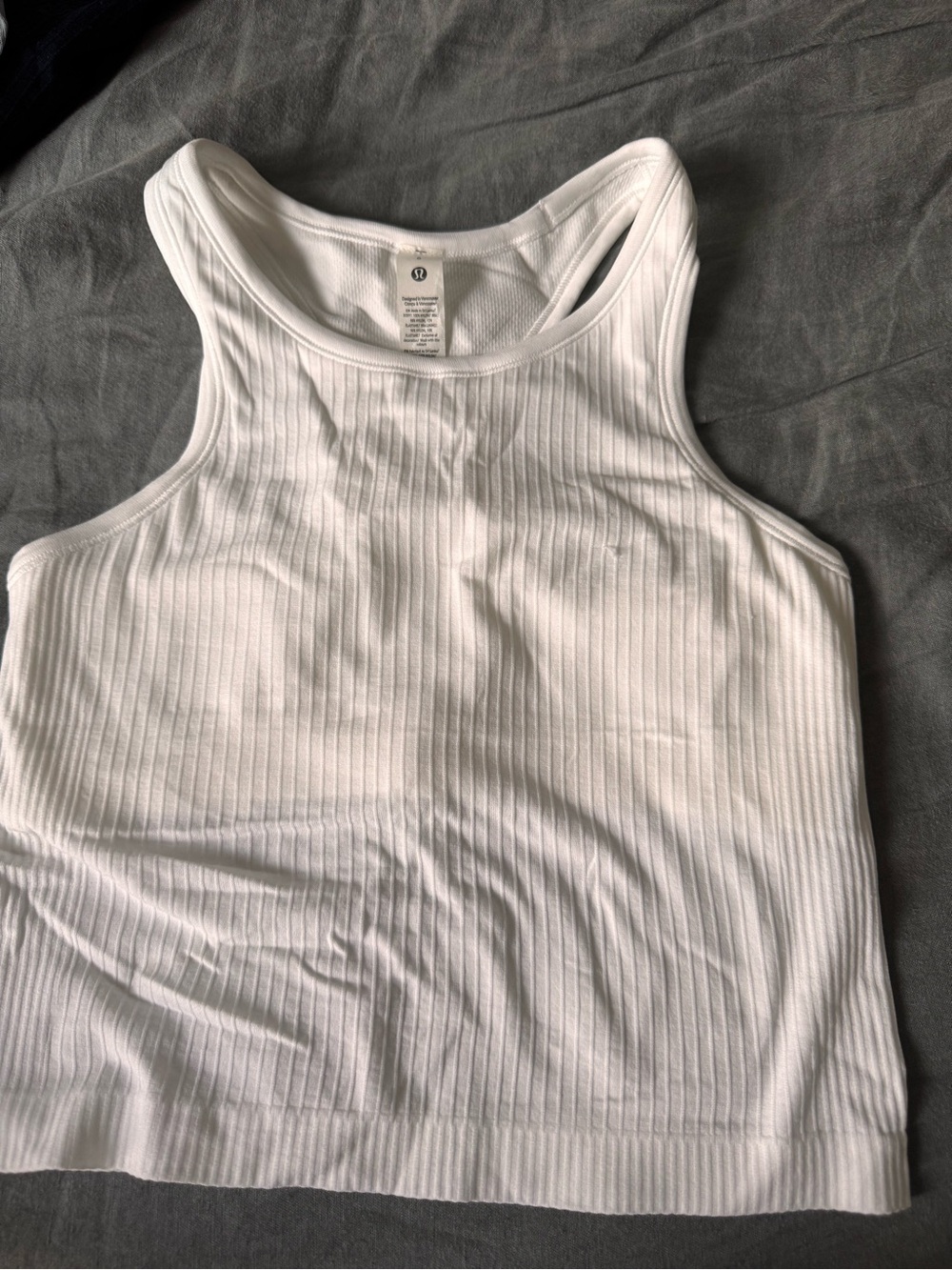 White Ribbed Tank Top by lululemon athletica